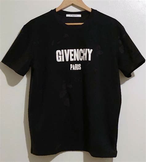 givenchy t shirt.|Givenchy distressed t shirt.